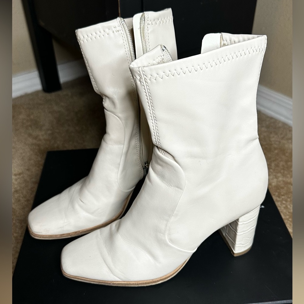 Dolce Vita Fitted Petya Booties in Ivory - Stella